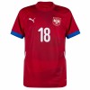 Goedkope Servië Vlahovic 18 Thuisshirt EK 2024
